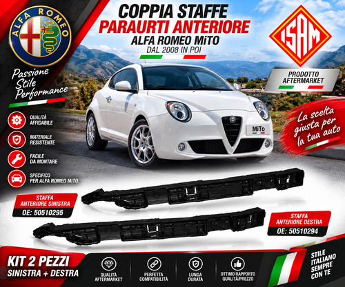 Coppia kit staffe paraurti - kit,